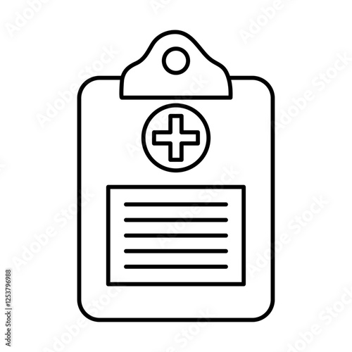 medical clipboard form icon Vector logo set flat