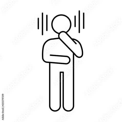 Nausea icon Vector logo set flat
