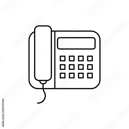 Office Phone icon Vector logo set flat