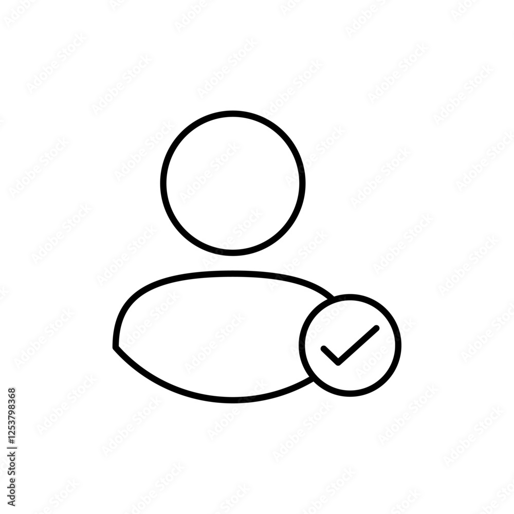 Profile check icon Vector logo set flat Profile check icon Vector logo set flat