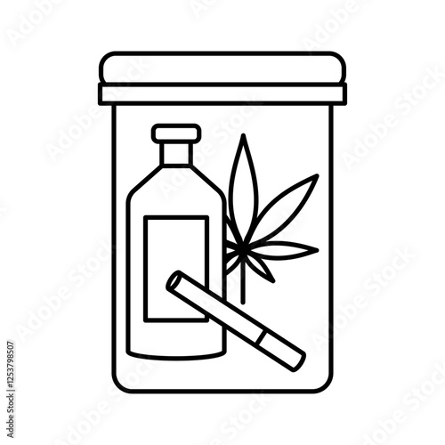 Quitting bad habits icon Vector logo set flat