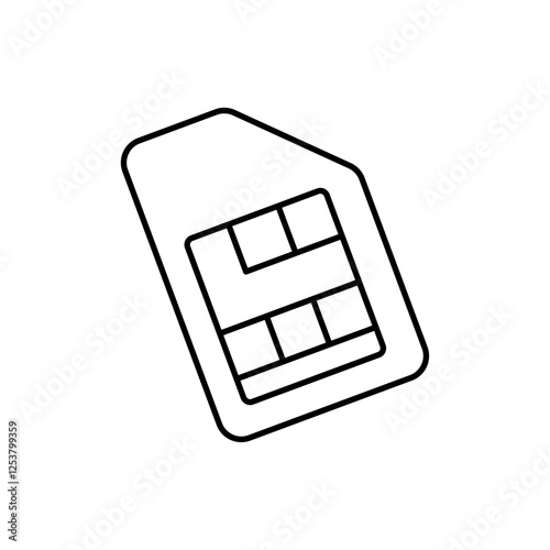 sim card icon Vector logo set flat
