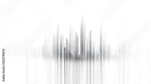 Abstract city skyline, blurred lines, urban landscape, graphic design, background image photo