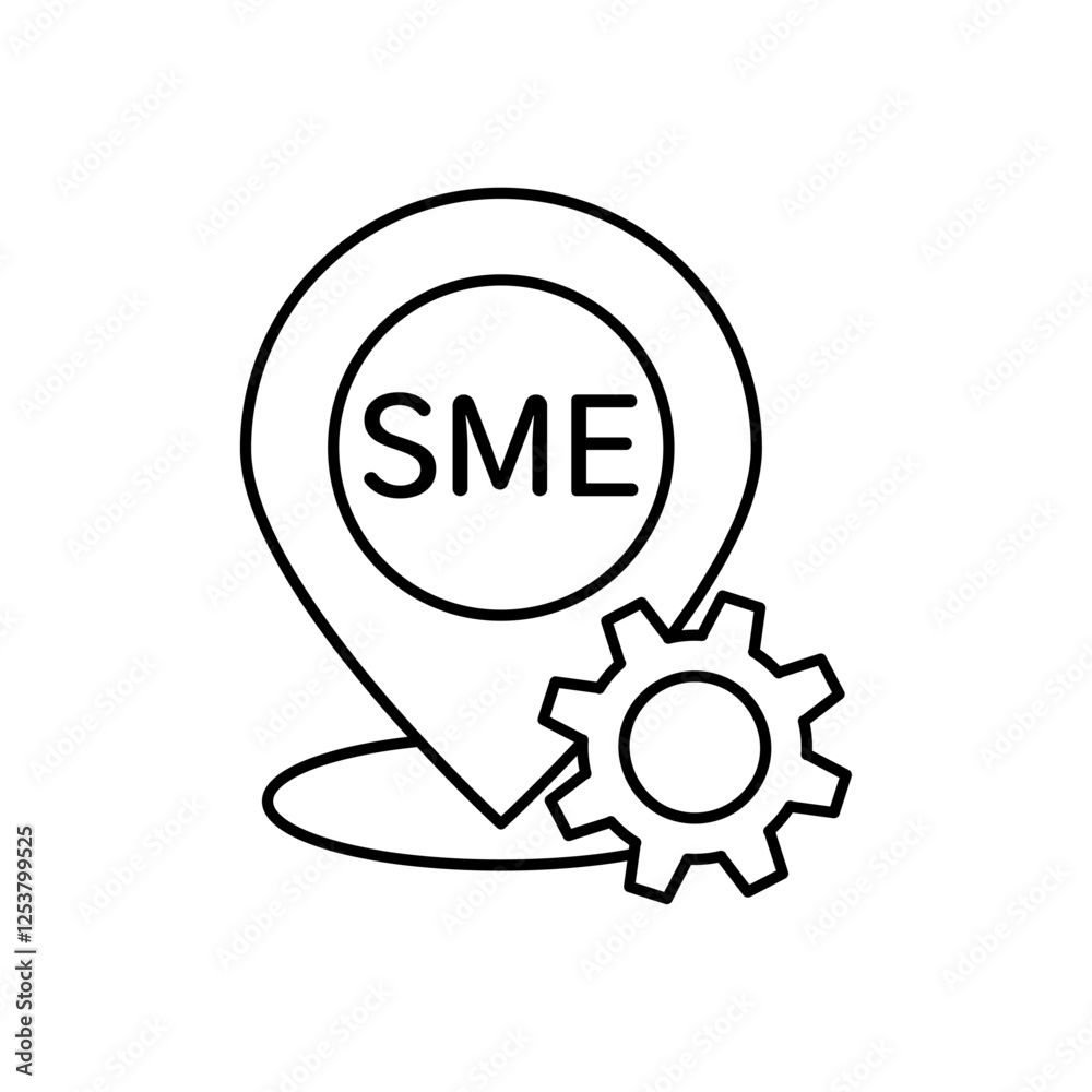 SME, small and medium enterprise icon Vector logo set flat SME, small and medium enterprise icon Vector logo set flat