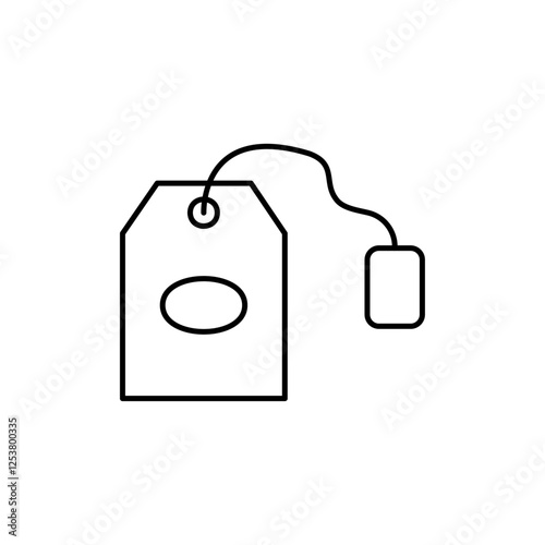 Tea bag icon Vector logo set flat