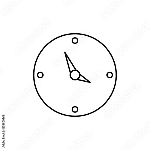 time clock watch icon Vector logo set flat