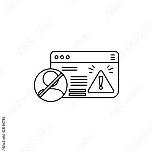 Unauthorized Access icon Vector logo set flat