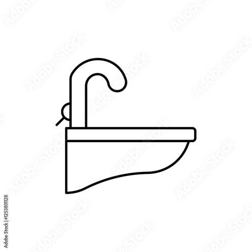 washbasin icon Vector logo set flat