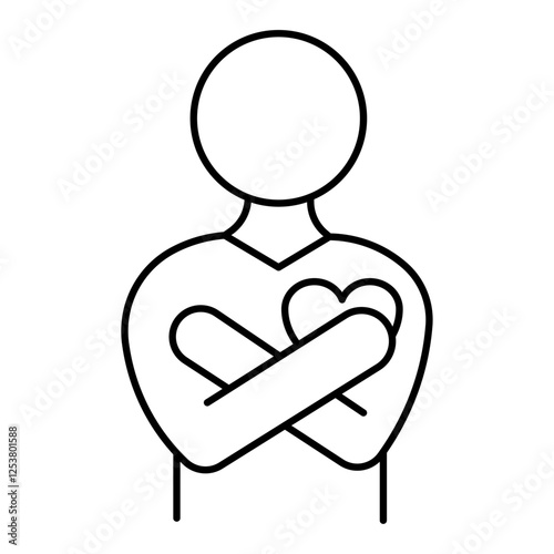 Your self care icon Vector logo set flat