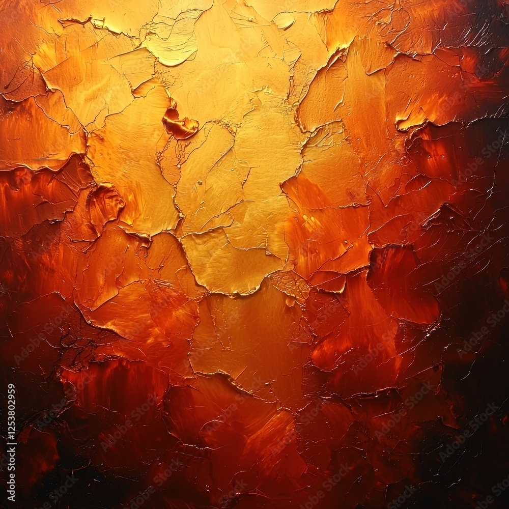 Fototapeta premium Abstract orange and red textured background resembling fire or lava, ideal for backgrounds