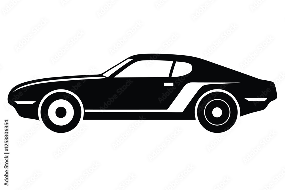 Silhouette vector illustration of a drag racing car icon on a black and white background Silhouette vector illustration of a drag racing car icon on a black and white background