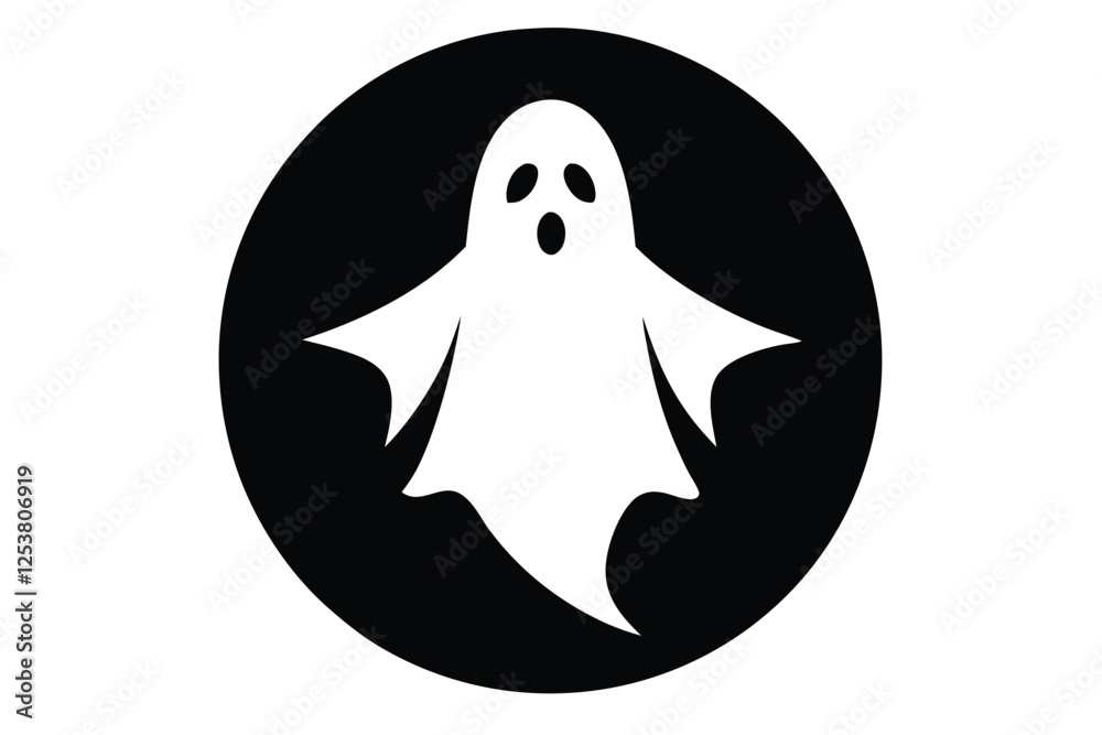 Fototapeta premium black and white halloween ghost