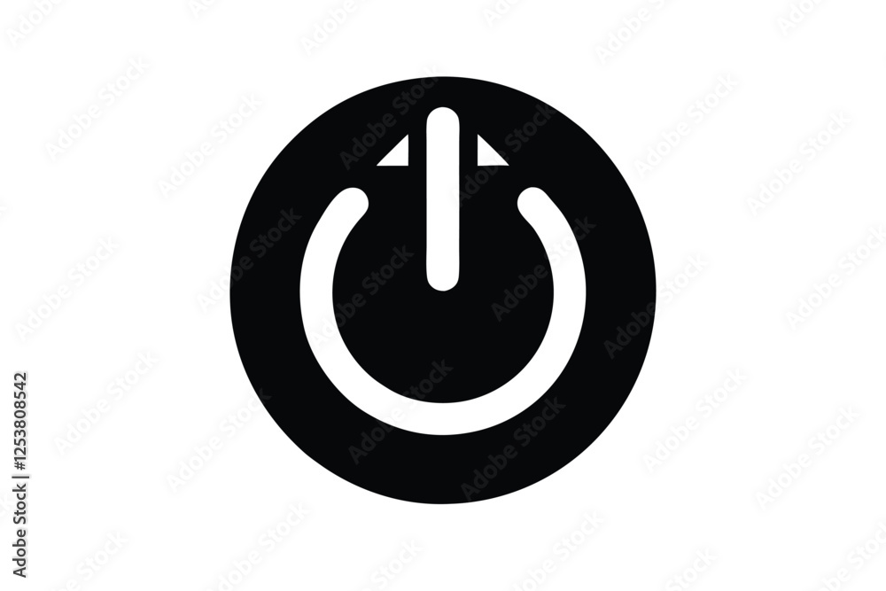 Silhouette vector illustration of a Pi Power icon on a black and white background Silhouette vector illustration of a Pi Power icon on a black and white background
