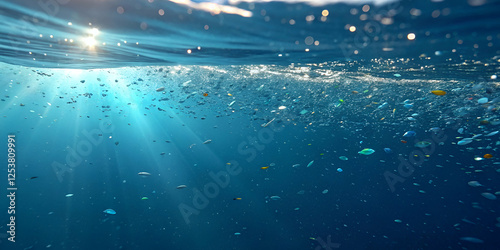 Microplastic Pollution Underwater Sunlight Ocean Degradation Environmental