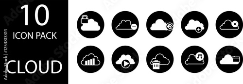 cloud duotone Editable Icons set. 