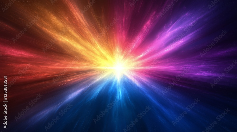 Colorful cosmic explosion reveals vibrant particles and energy in vast universe Colorful cosmic explosion reveals vibrant particles and energy in vast universe