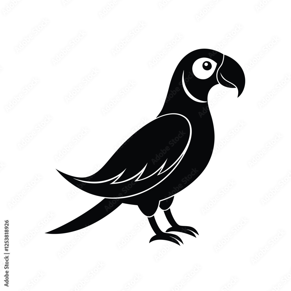 Obraz premium a vector illustration of parrot.