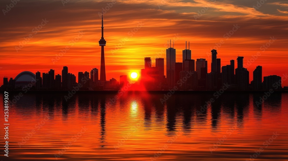 A skyline silhouette against a dramatic sunset, capturing the city energy. A skyline silhouette against a dramatic sunset, capturing the city energy.