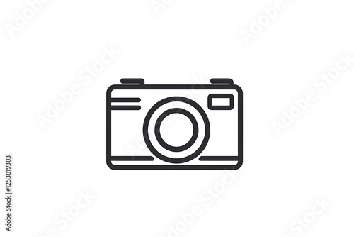 Black minimalist Instagram icon on a white background, perfect for business cards.