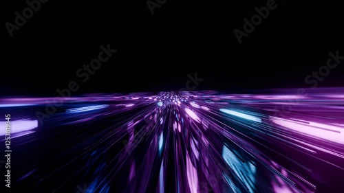 abstract motion background loop 4K, Blistering Fast Data Speeds, Cyber space, Cyber security and Big Data, Quantum Compute and Artificial Intelligence Neural Network