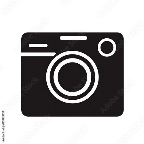 Black minimalist Instagram icon on a white background, perfect for business cards.