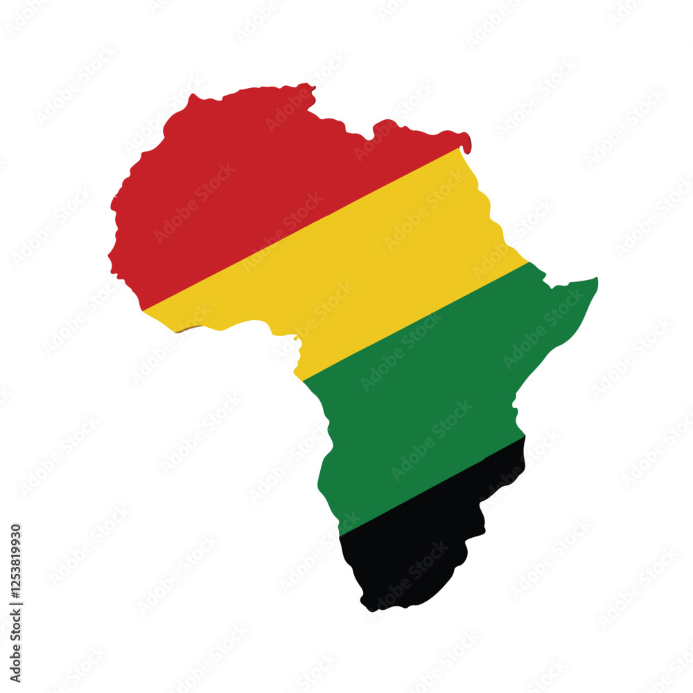Obraz premium Black History Month celebration with African continent map
