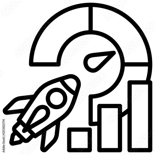 Performance Icon Image, Management and Productivity Vector  Concept Design