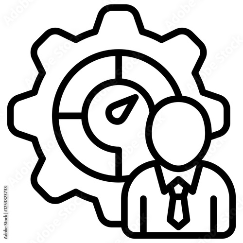 Performance Icon Image, Management and Productivity Vector  Concept Design