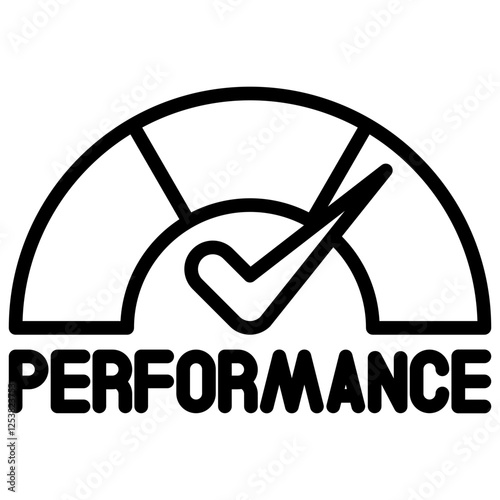 Performance Icon Image, Management and Productivity Vector  Concept Design