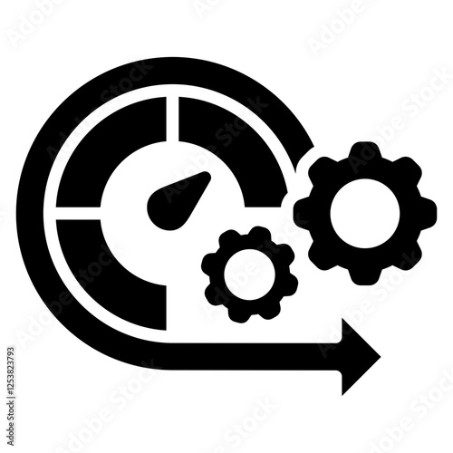 Performance Icon Image, Management and Productivity Vector  Concept Design