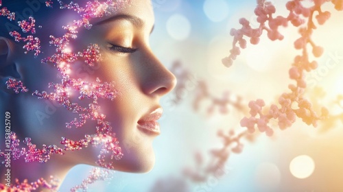 a beautiful lady having the polynucleotides treatment and how refreshed her skin would look after.