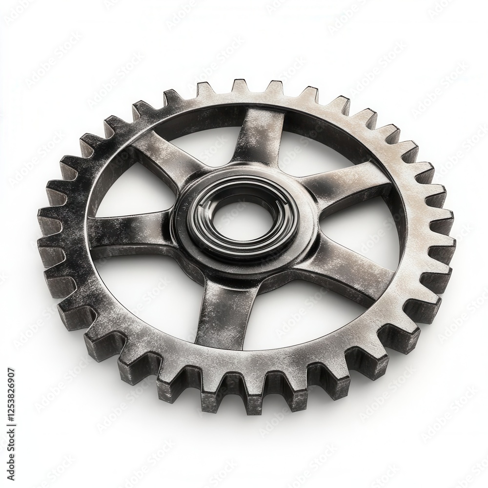 Gear Wheel Isolated on White Background for Industrial Design and Mechanical Engineering Projects Gear Wheel Isolated on White Background for Industrial Design and Mechanical Engineering Projects