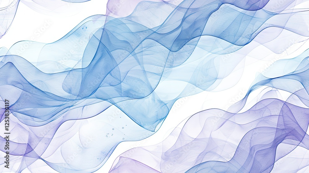Obraz premium Seamless abstract watercolor pattern in blue violet colors. Purple, amaranthine watercolour paint brush texture for banner, wedding invite, card, flyer. 