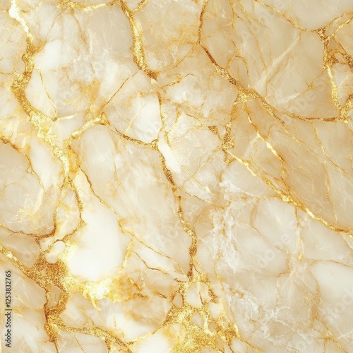 Luxurious Gold Marble Texture Pattern Background with Elegant Veining Details, High-End Design Element