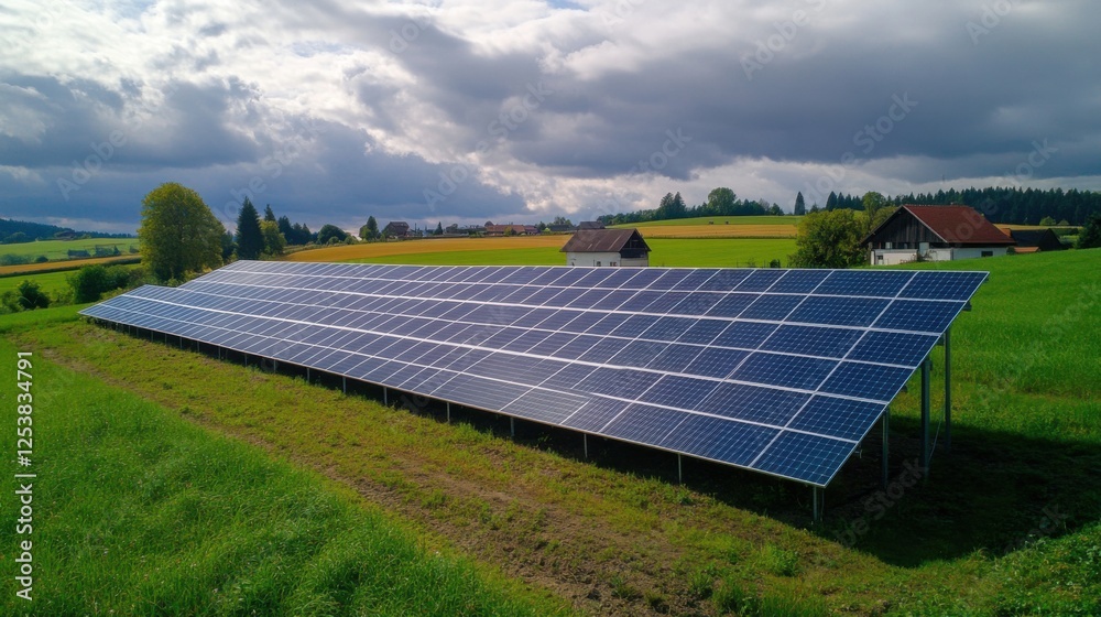 A renewable energy consultant advising on solar panel installations for a sustainable community project, Solar energy consultancy scene, Environmental sustainability style A renewable energy consultant advising on solar panel installations for a sustainable community project, Solar energy consultancy scene, Environmental sustainability style