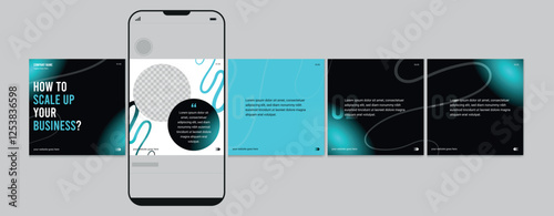 Linkedin carousel post design, Editable social media Instagram carousel post, Most engaging business carousel post, Template eps 10.