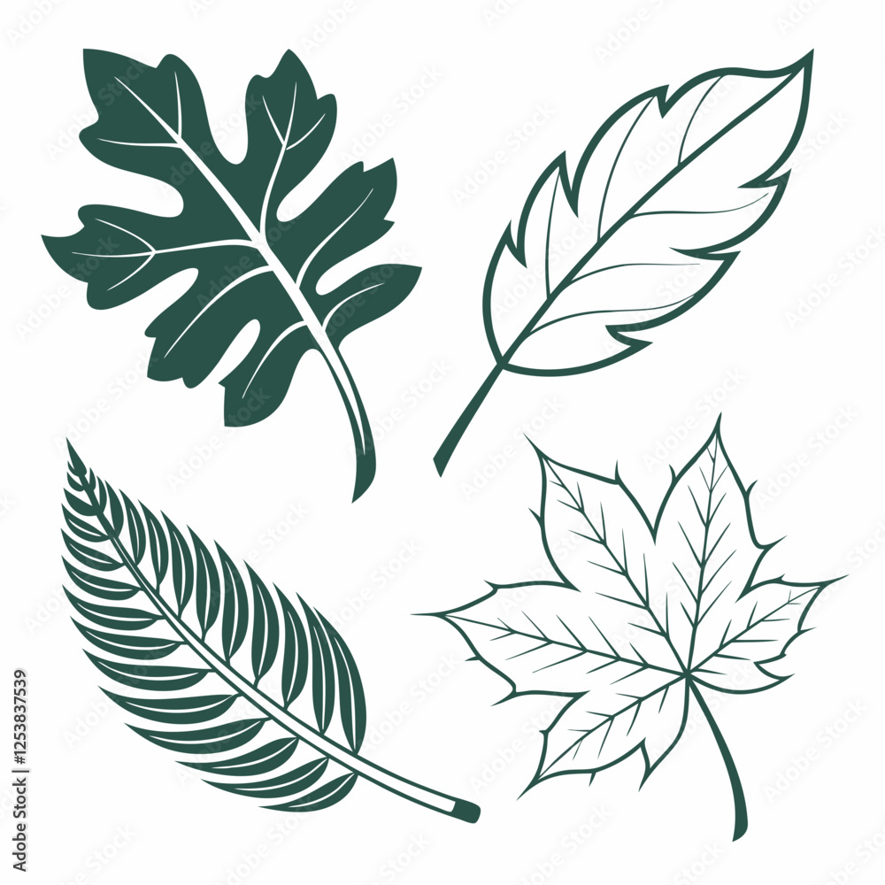 Obraz premium set of leaves