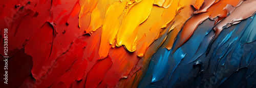 Vibrant Oil Paint Texture Background - Abstract art
