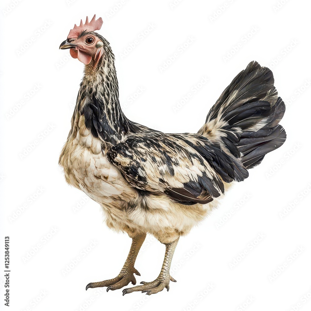 Fototapeta premium White Background Chicken Cutout for Marketing and Design Projects