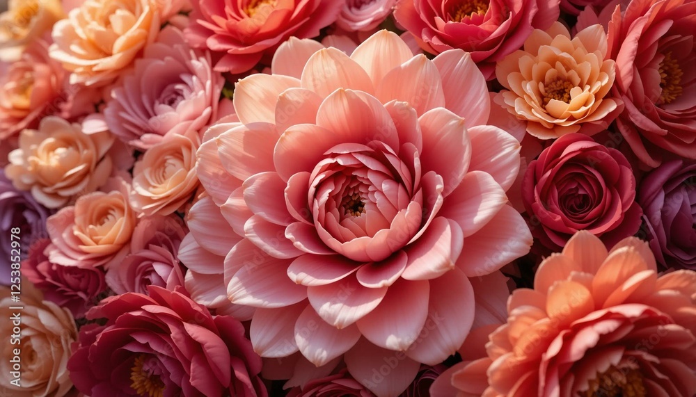 Dreamy Petal Layers in a Vibrant Flower Display Dreamy Petal Layers in a Vibrant Flower Display
