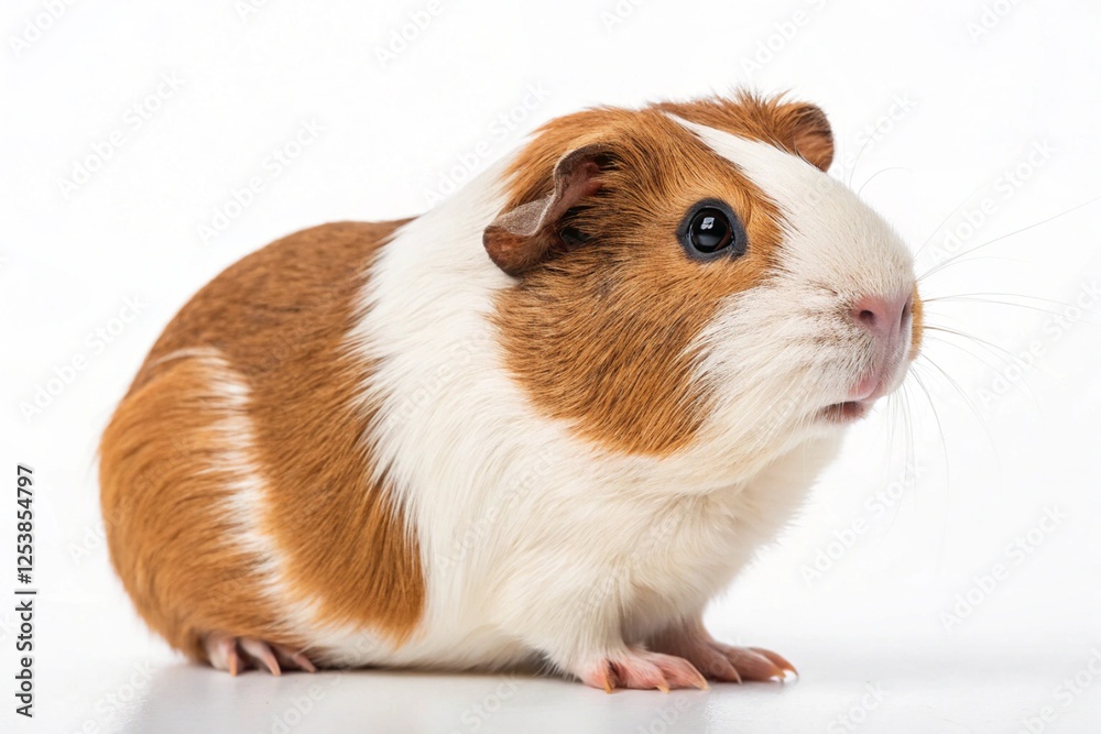 american guinea pig isolated on white background american guinea pig isolated on white background