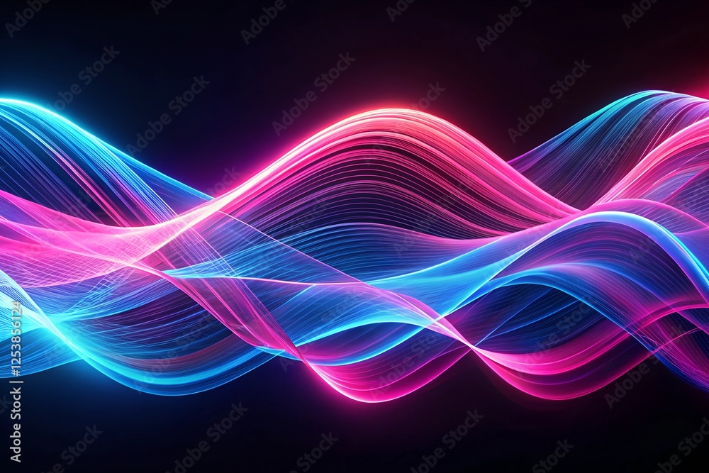 Abstract Neon Waves Flowing Light, Vibrant Colors, Modern Design Abstract Neon Waves Flowing Light, Vibrant Colors, Modern Design