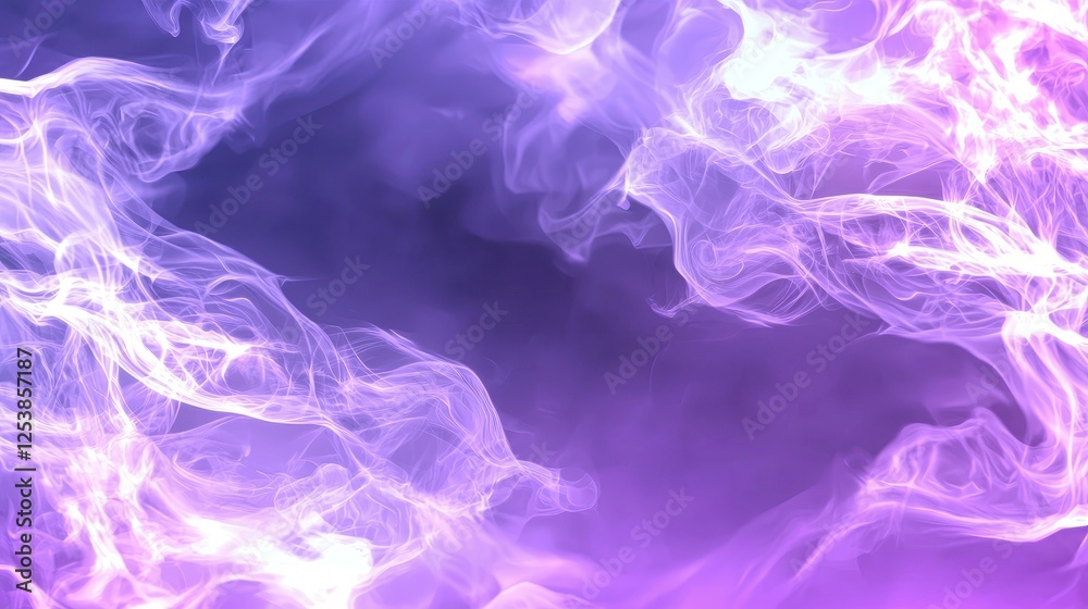 Fototapeta premium Colorful swirling smoke in purple hues.