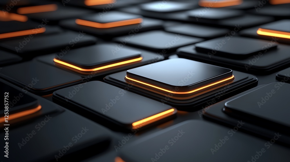 Glowing Dark Blocks Abstract Background Glowing Dark Blocks Abstract Background