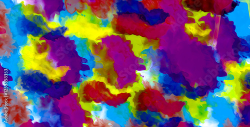 abstract colorful cloudy majestic artistic watercolor color flow cloud style background