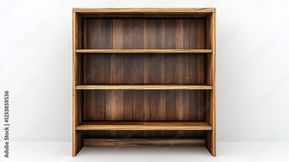 beige wooden empty bookshelf with multiple compartments isolated on white background beige wooden empty bookshelf with multiple compartments isolated on white background