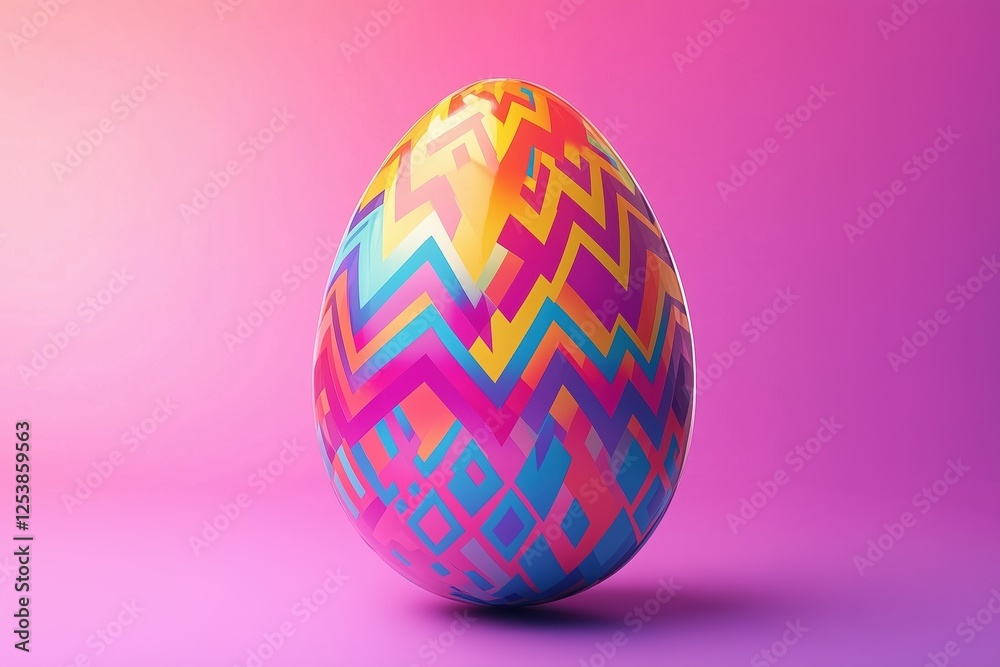 Eye-catching Easter flyer design with bold egg and glowing geometric patterns Eye-catching Easter flyer design with bold egg and glowing geometric patterns