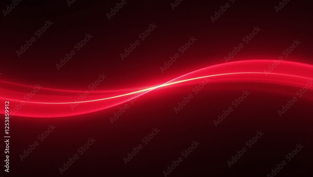 Fototapeta premium Abstract red wave background. Generative Ai.