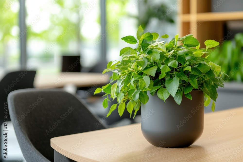 plant in pot on a table plant in pot on a table