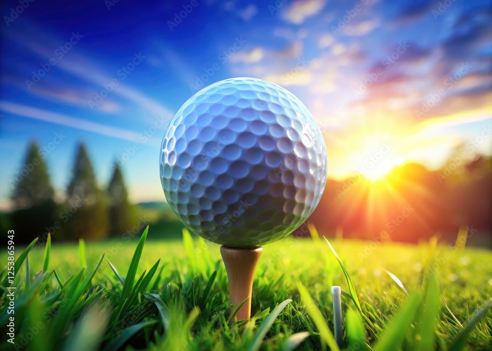 New golf round begins; sharply focused tees stand tall, showcasing depth in this field photograph. New golf round begins; sharply focused tees stand tall, showcasing depth in this field photograph.